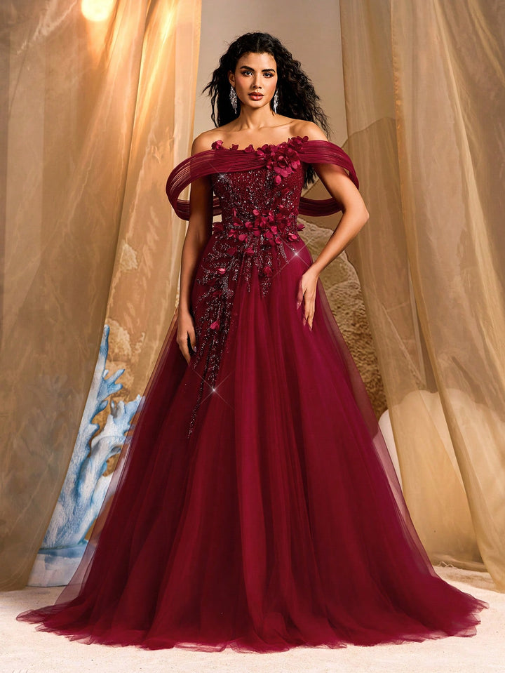 Rochie maxi SHEIN, vișiniu
