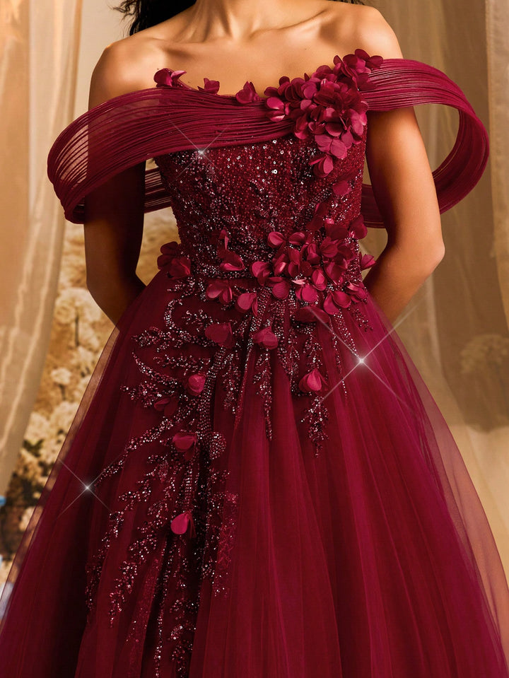 Rochie maxi SHEIN, vișiniu