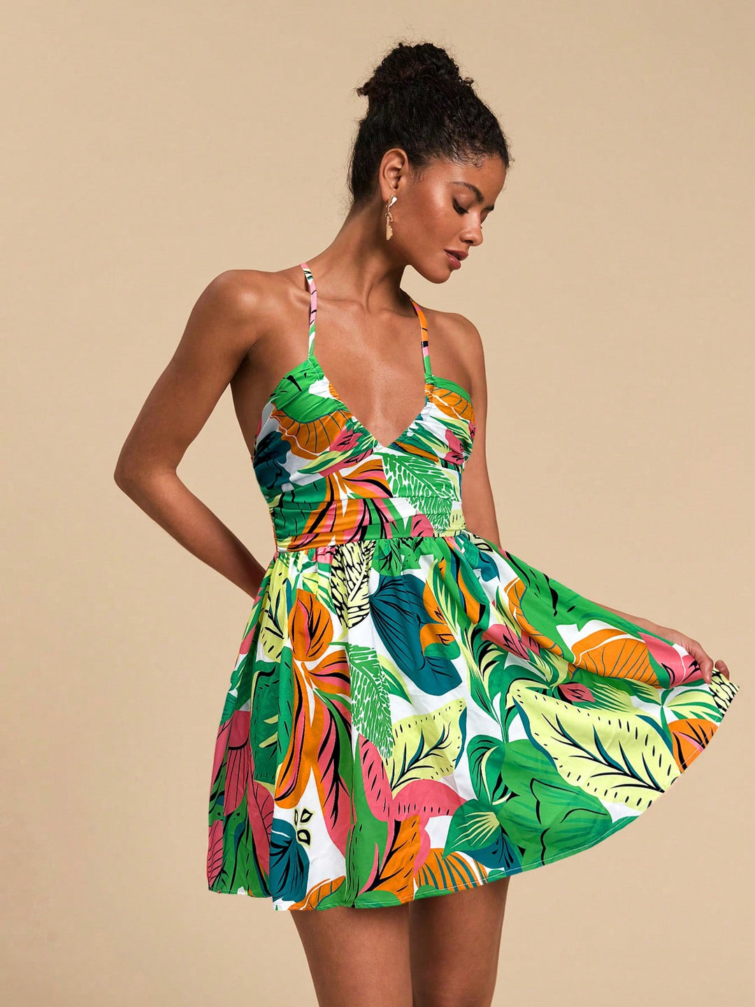 Rochie mini SHEIN, verde