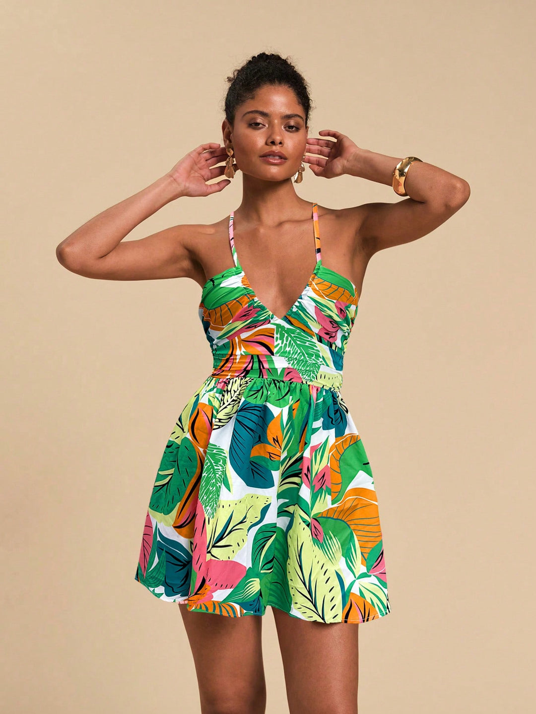 Rochie mini SHEIN, verde