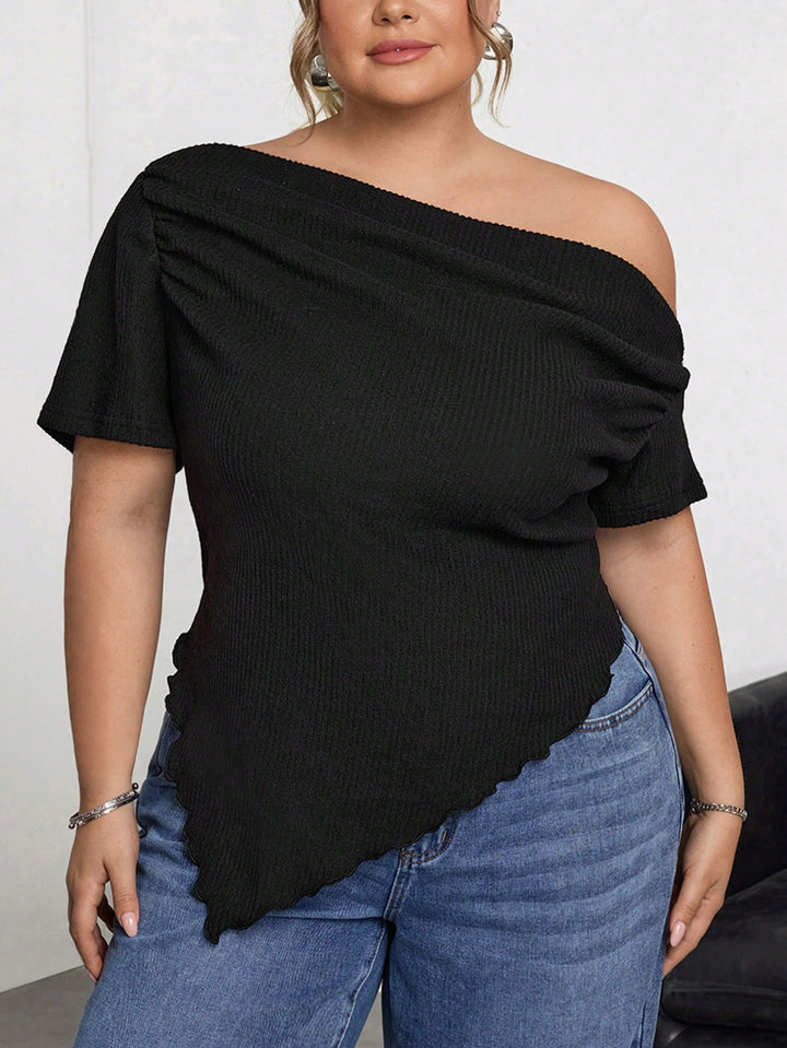 Tricou Shein Curve+, negru