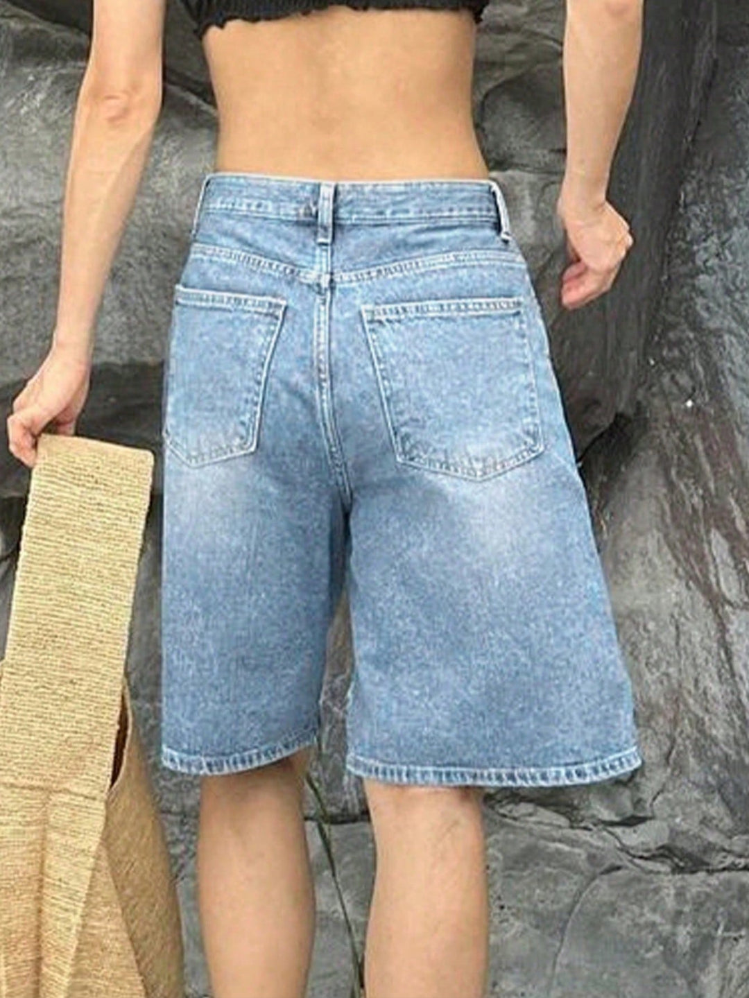Pantaloni scurți SHEIN, albastru