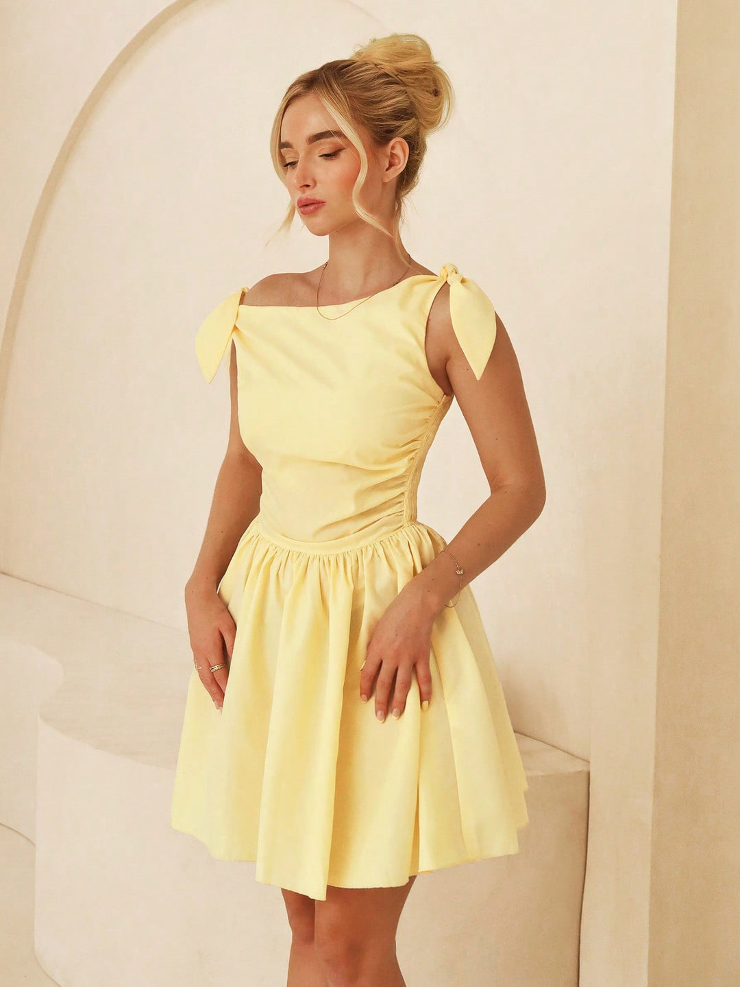 Rochie mini SHEIN, galben