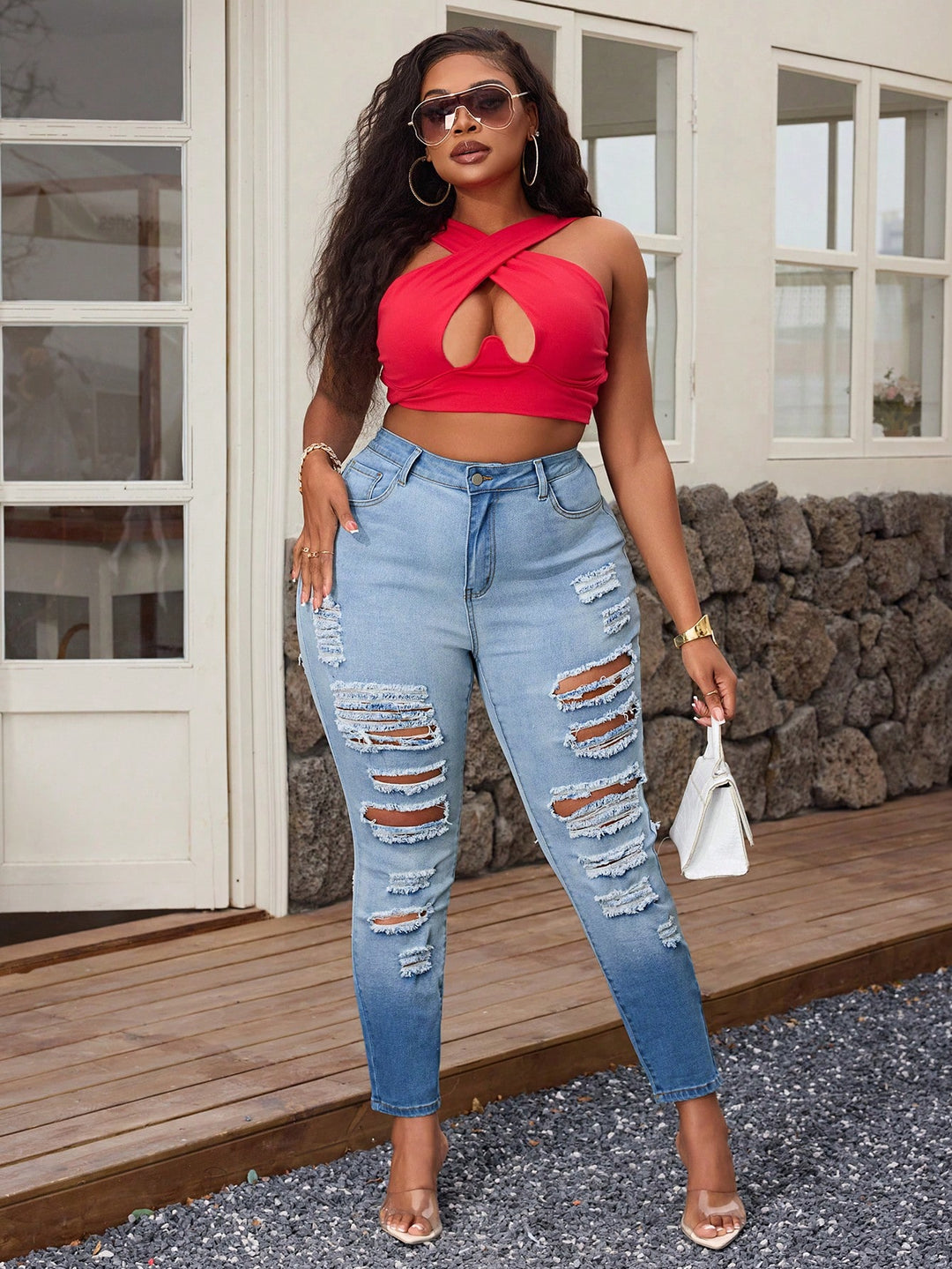 Jeans SHEIN, albastru