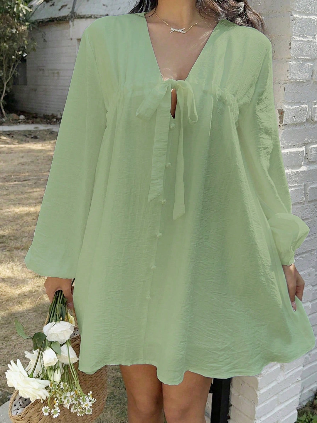 Rochie scurtă SHEIN, verde