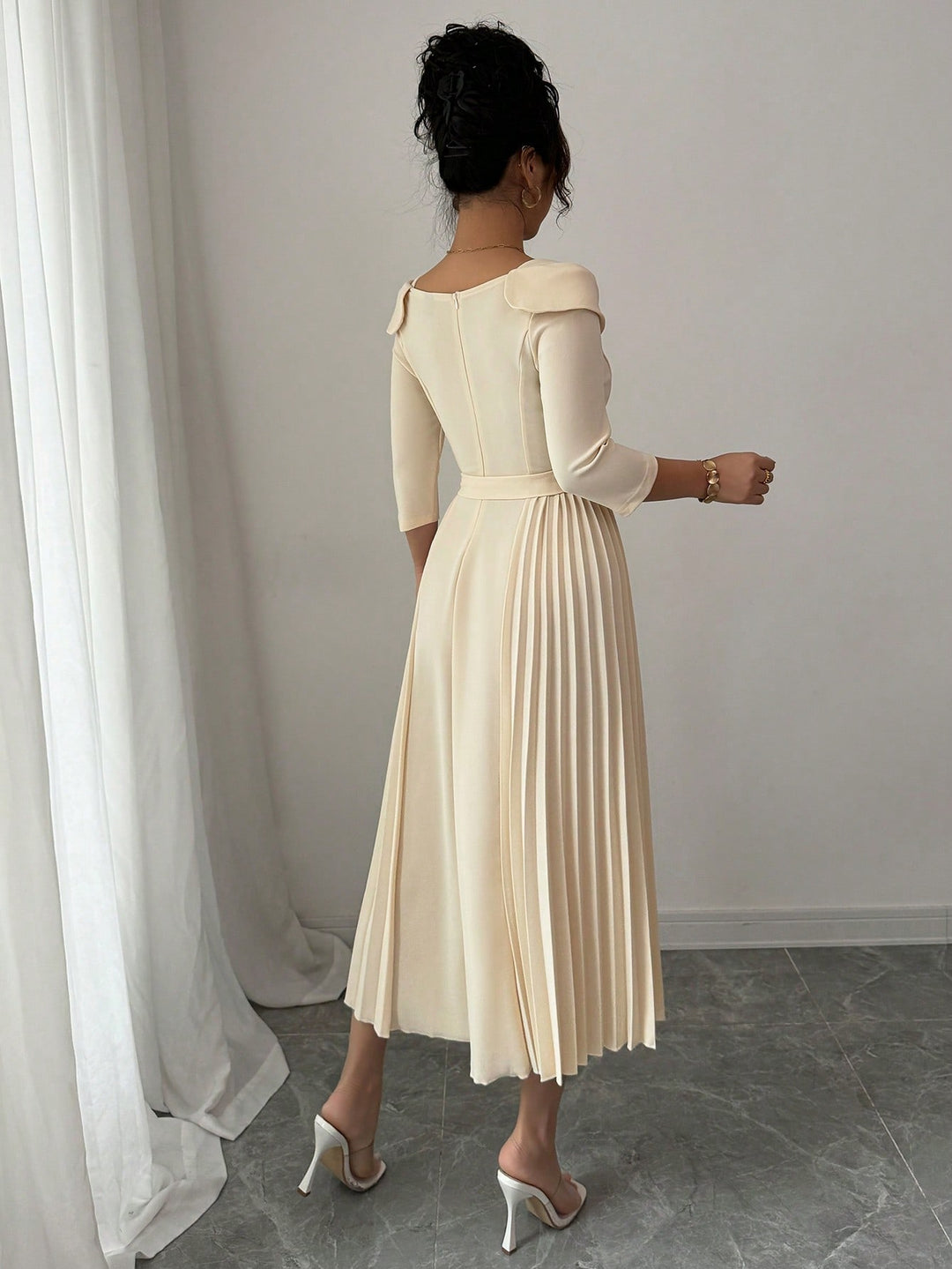 Rochie midi SHEIN, portocaliu