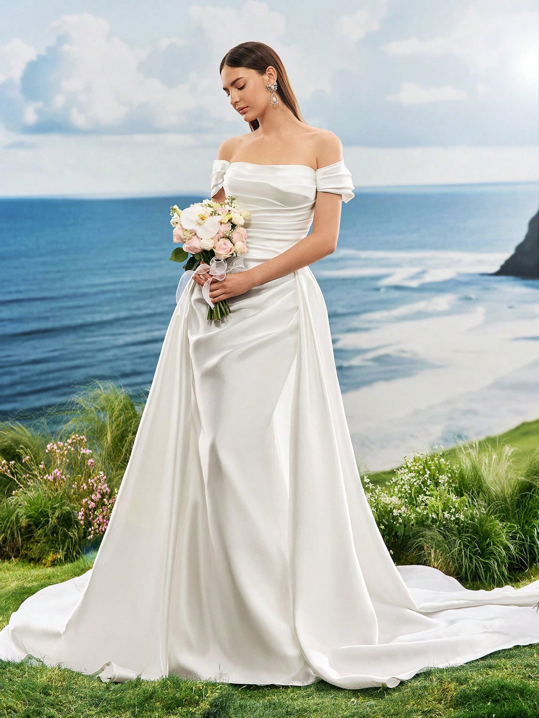 Rochie de ocazie și bridal SHEIN, alb