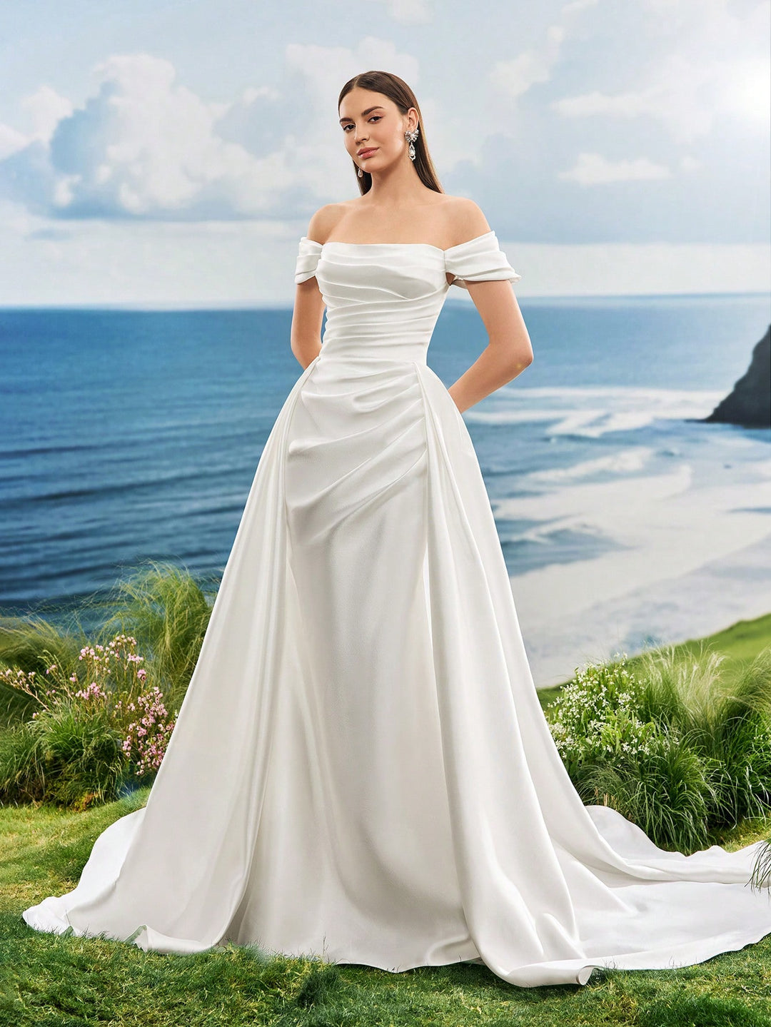 Rochie de ocazie și bridal SHEIN, alb