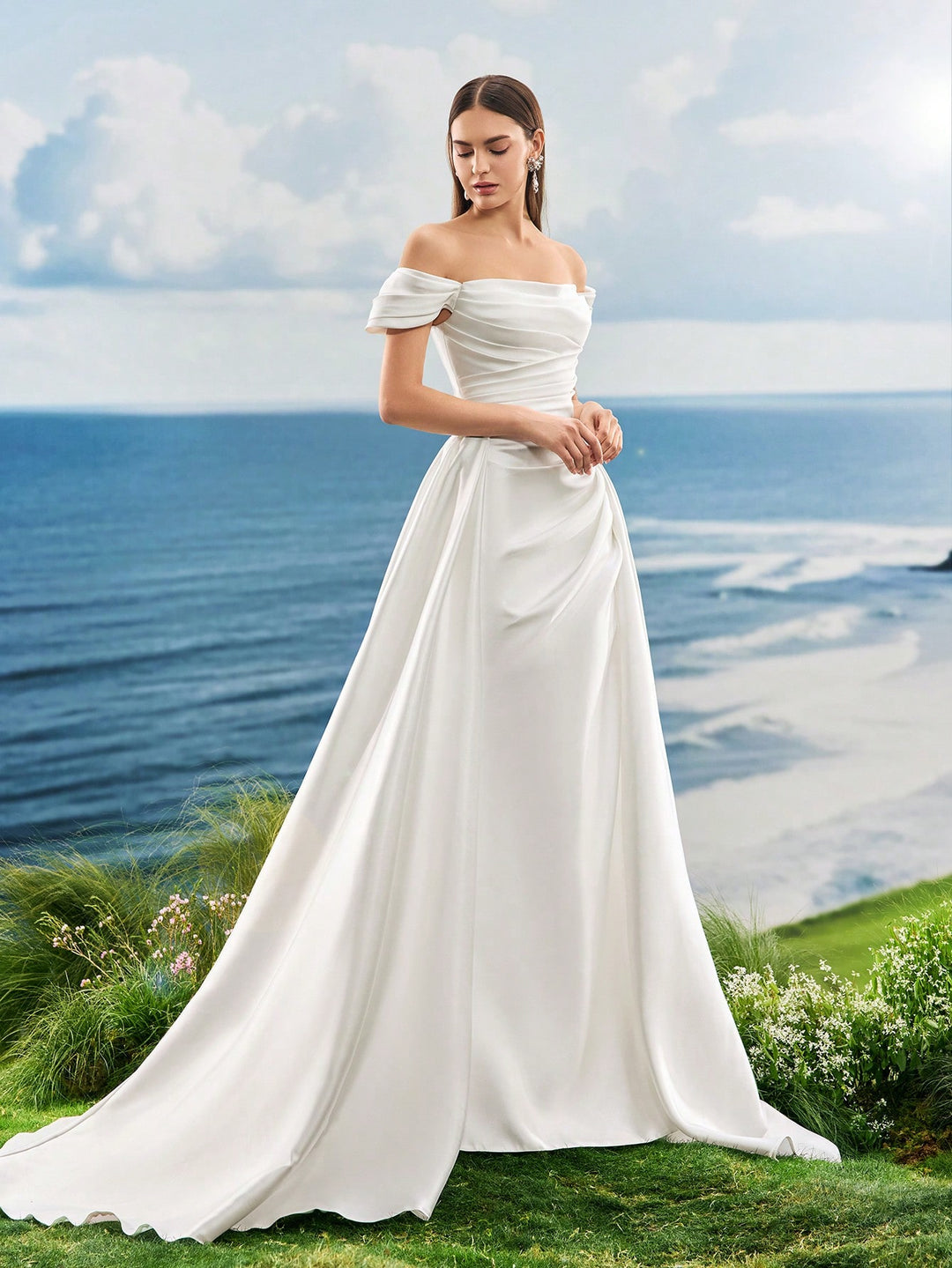 Rochie de ocazie și bridal SHEIN, alb