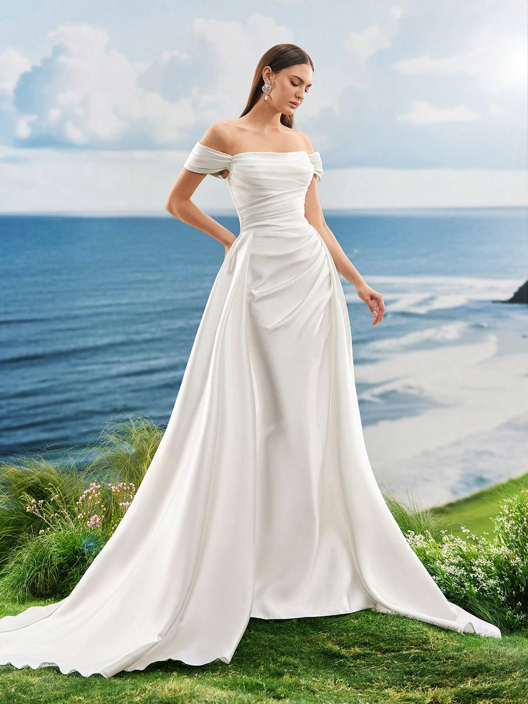 Rochie de ocazie și bridal SHEIN, alb