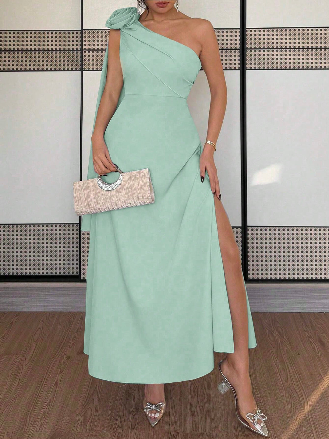 Rochie maxi SHEIN, verde