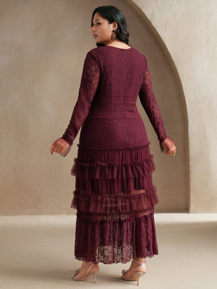 Rochie midi Anewsta by Shein, vișiniu