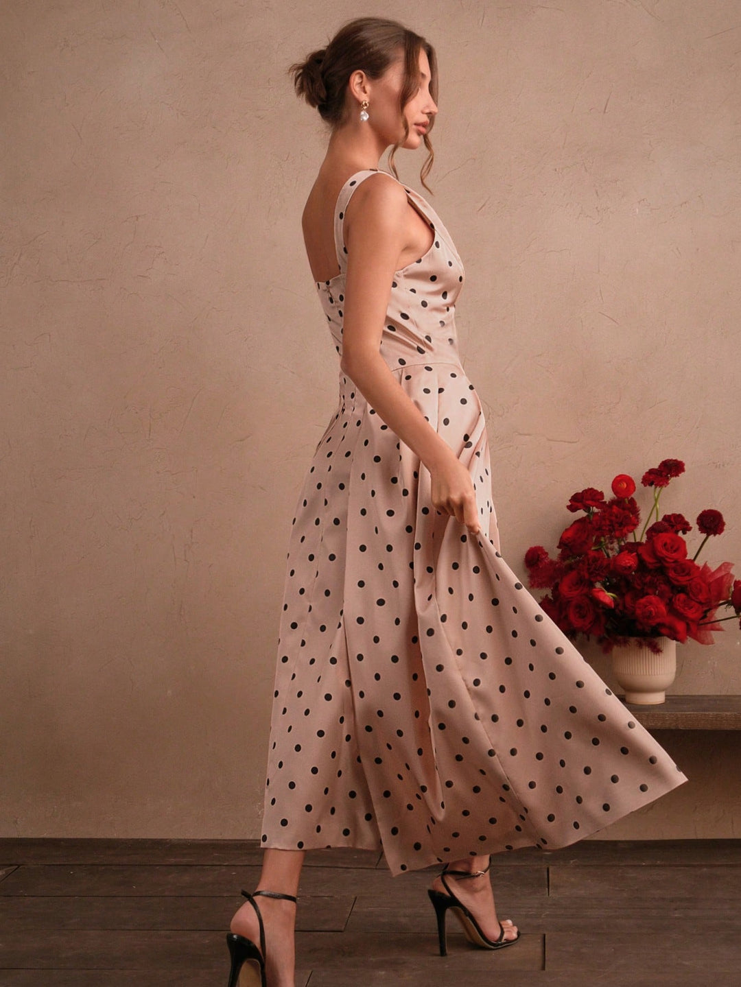Rochie maxi SHEIN, auriu