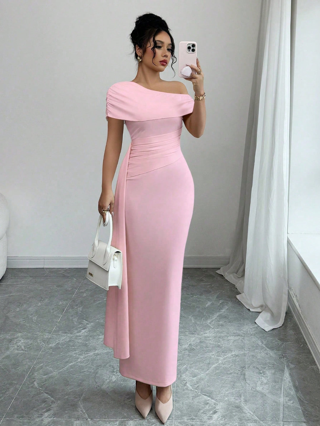Rochie maxi SHEIN, roz