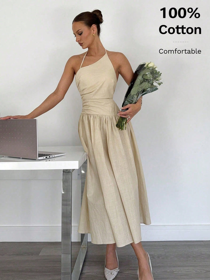 Rochie midi SHEIN, bej