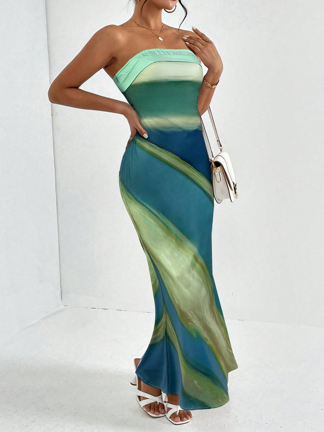 Rochie maxi SHEIN, mix culori