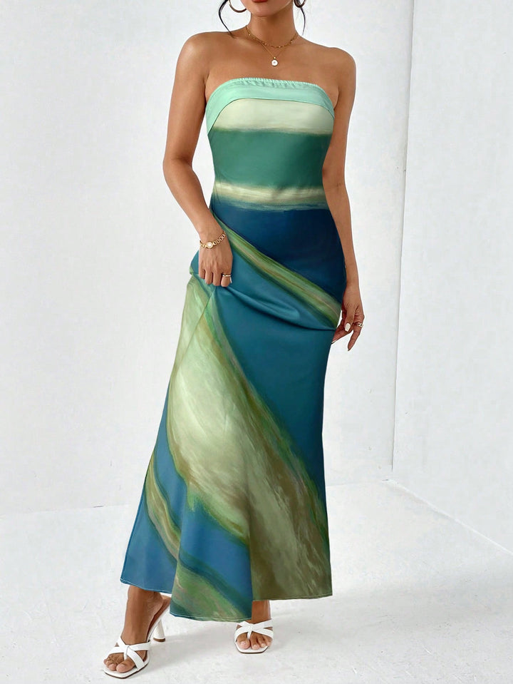 Rochie maxi SHEIN, mix culori