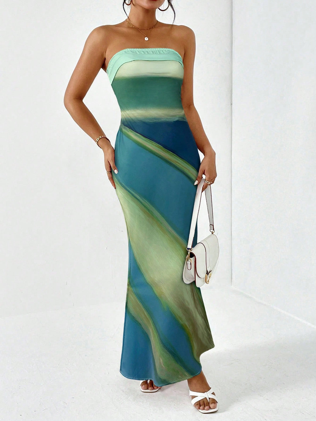 Rochie maxi SHEIN, mix culori