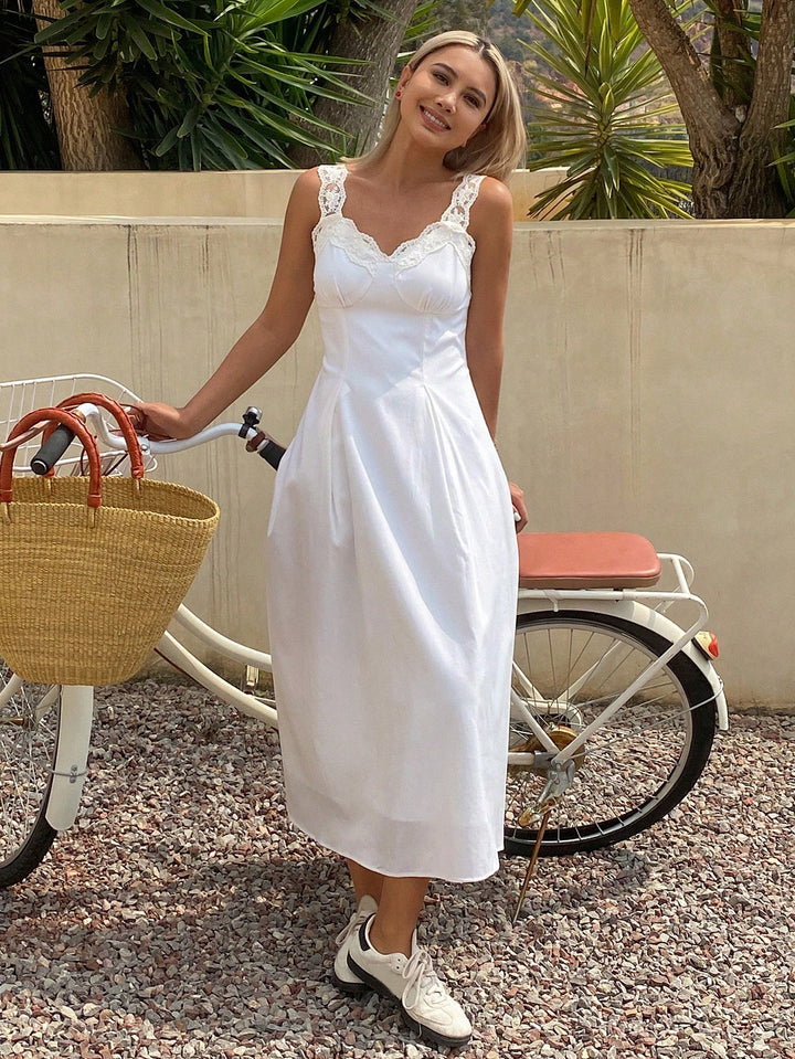 Rochie maxi SHEIN, alb