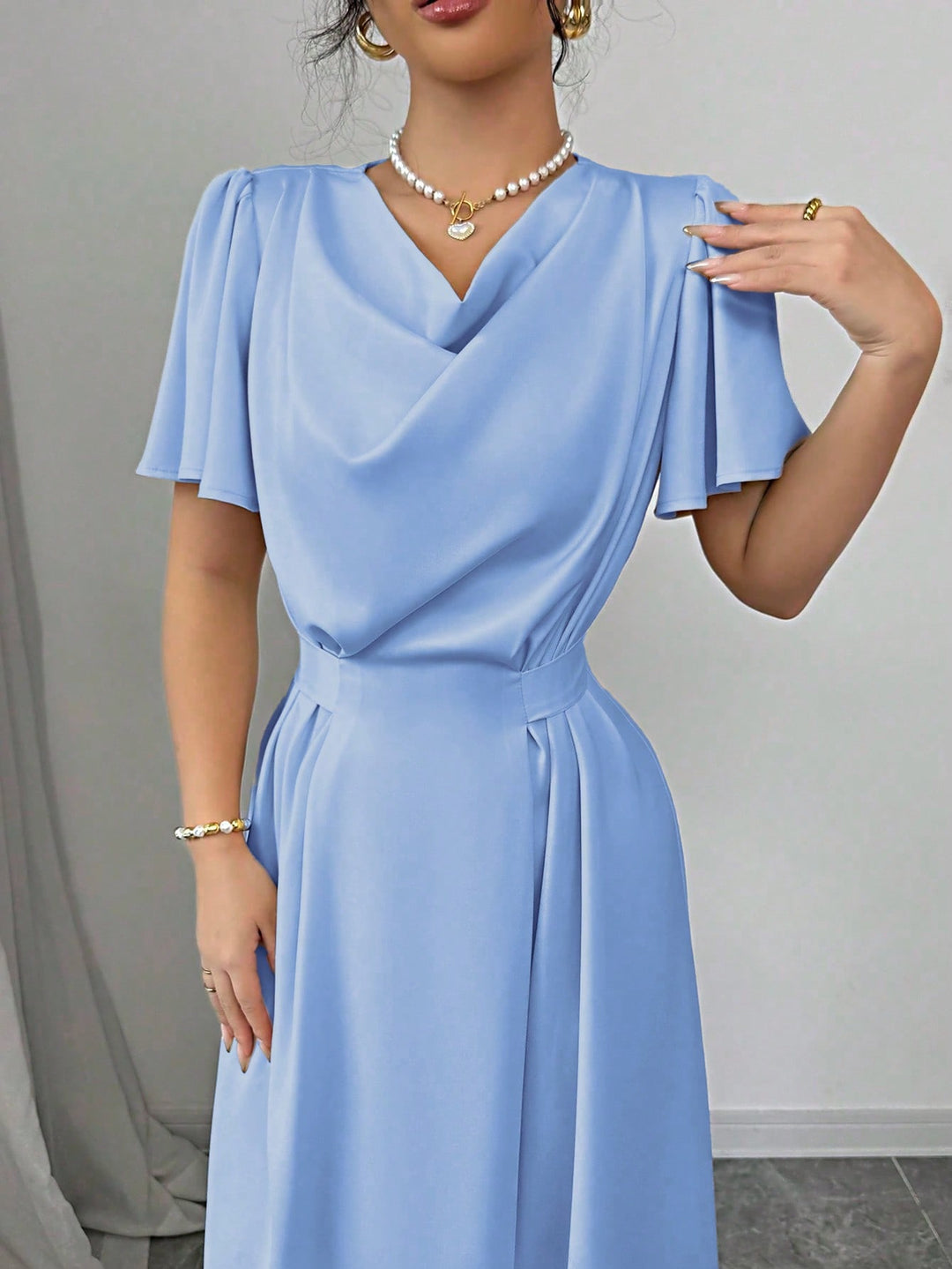 SHEIN maxi ruha, kék