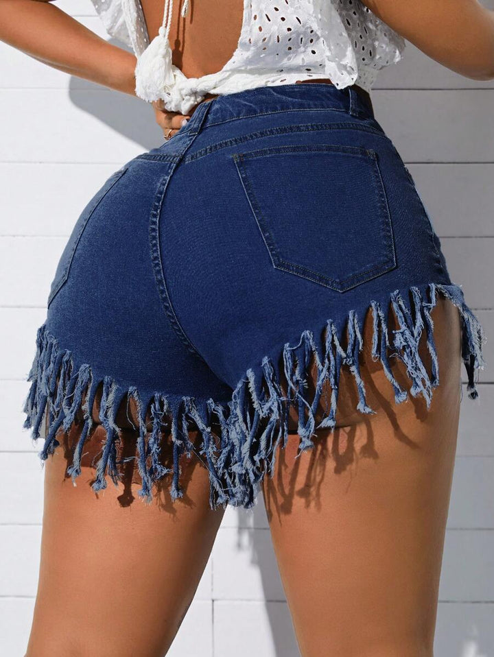 Pantaloni scurți de blugi SHEIN, albastru
