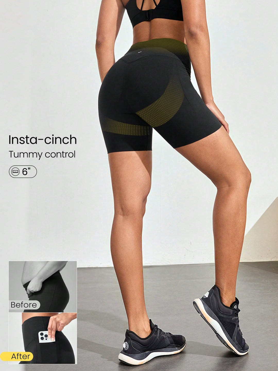 Pantaloni scurți SHEIN, negru
