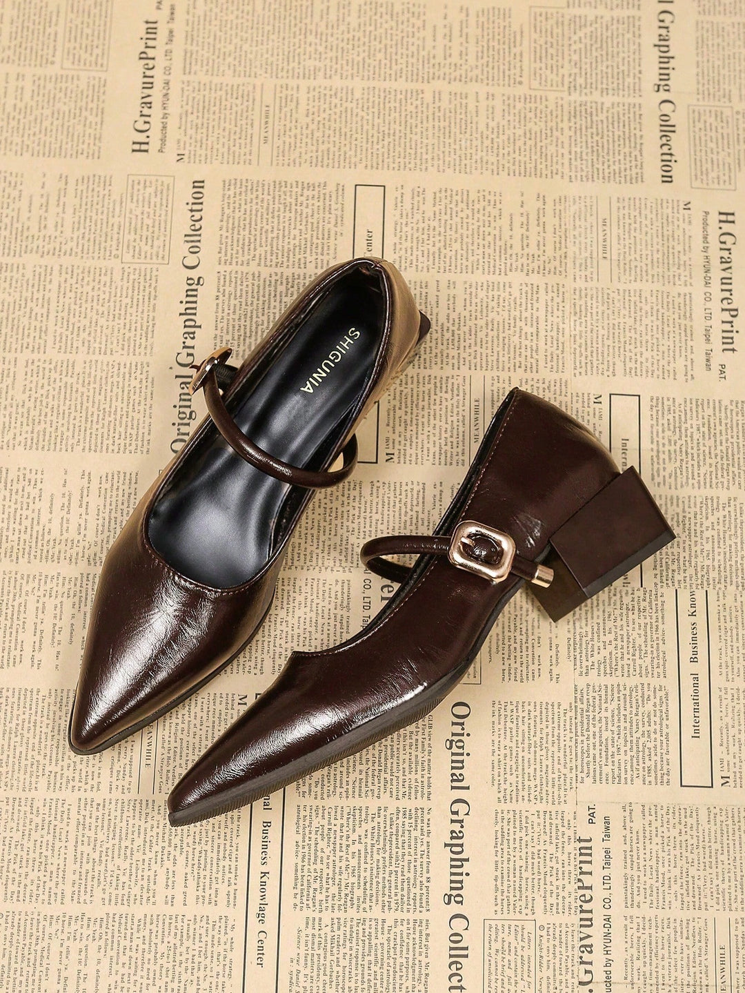 Pantofi cu toc SHEIN, maro