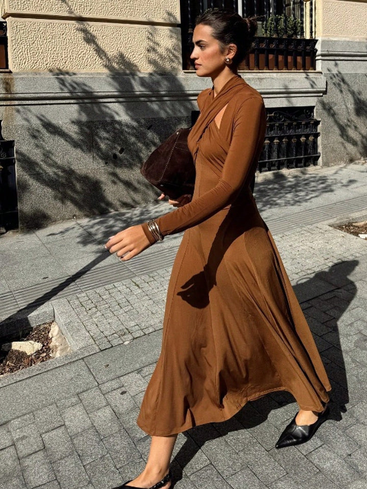 Rochie maxi SHEIN, maro