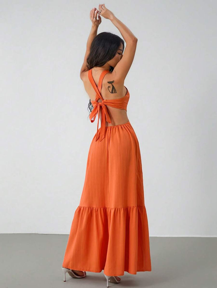 Rochie maxi SHEIN, portocaliu