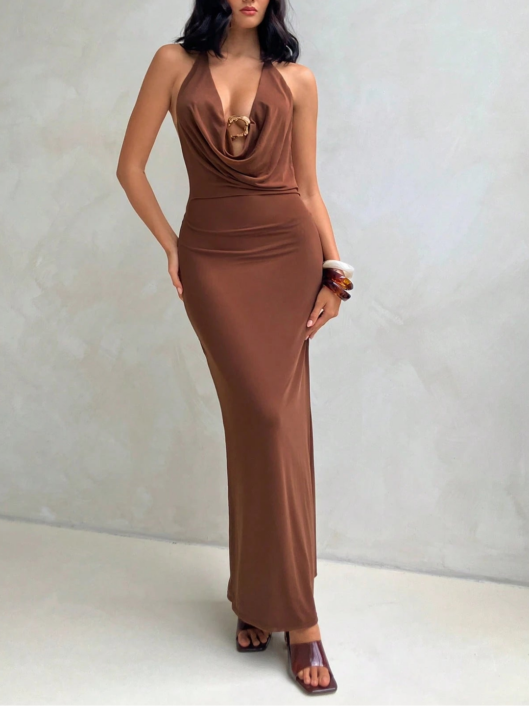 Rochie maxi Shein, maro