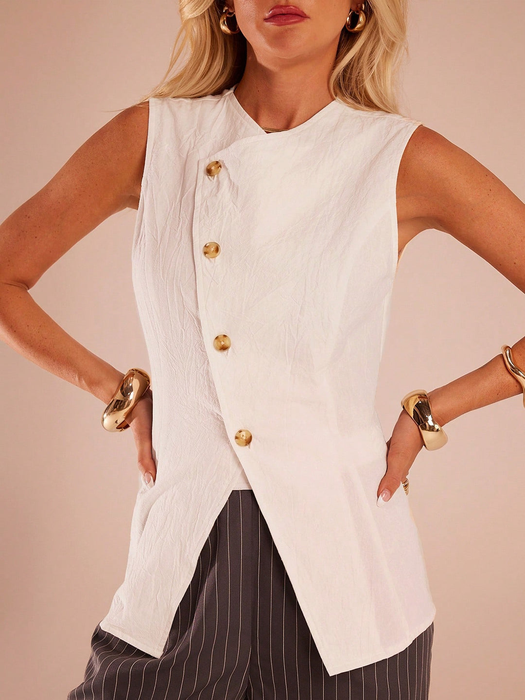 Top SHEIN, alb