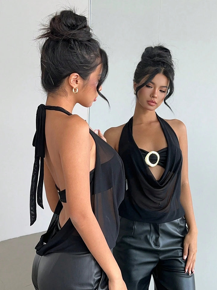 Top SHEIN, negru