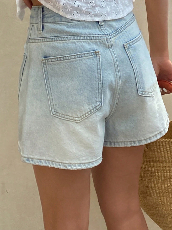Pantaloni scurți SHEIN, albastru