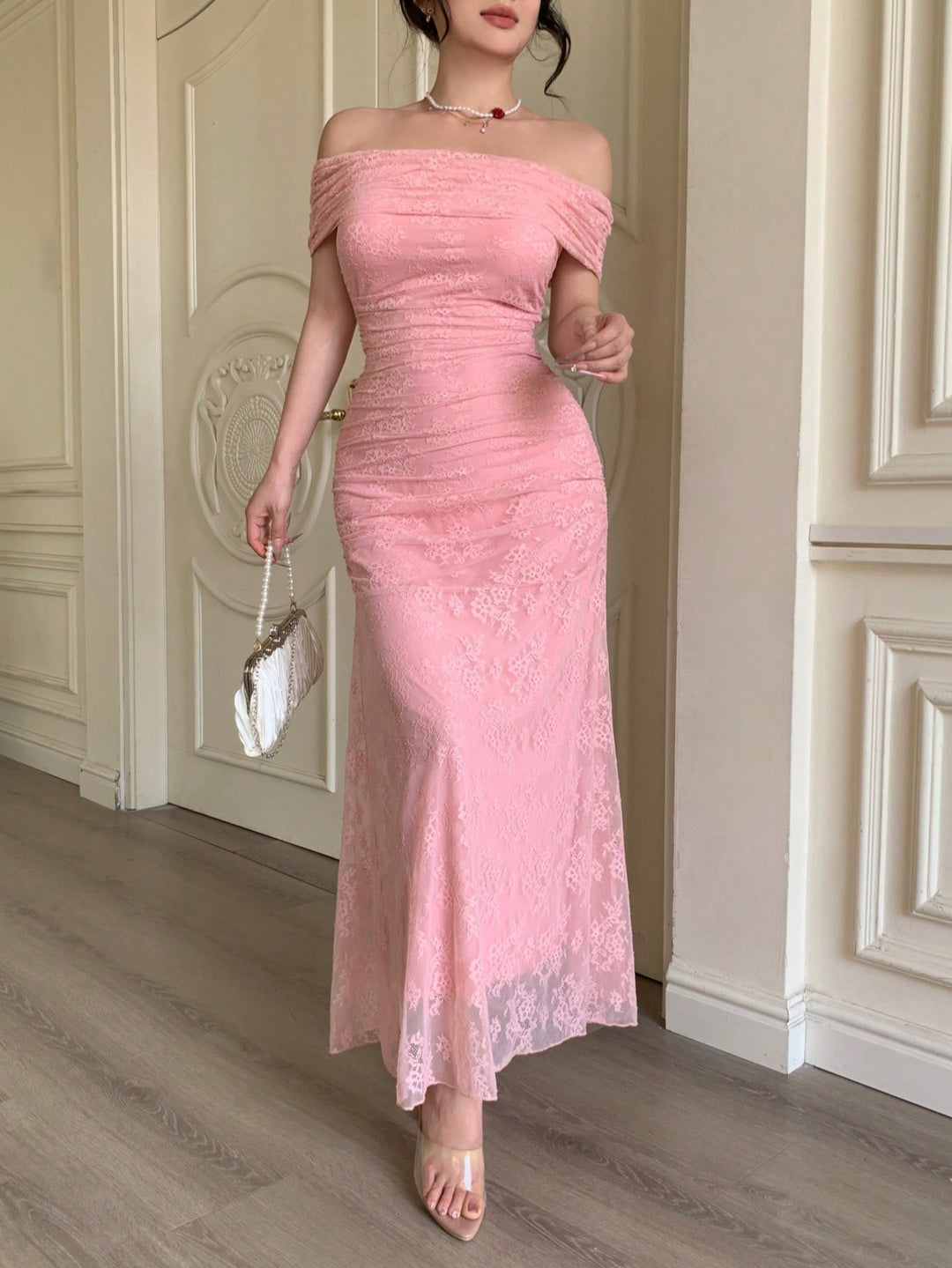 Rochie maxi SHEIN, roz