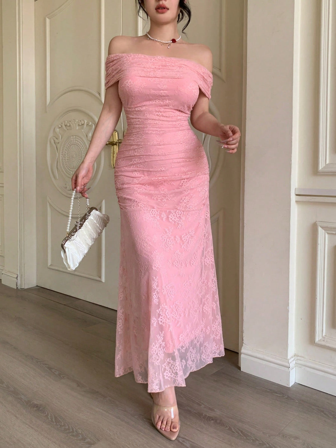 Rochie maxi SHEIN, roz
