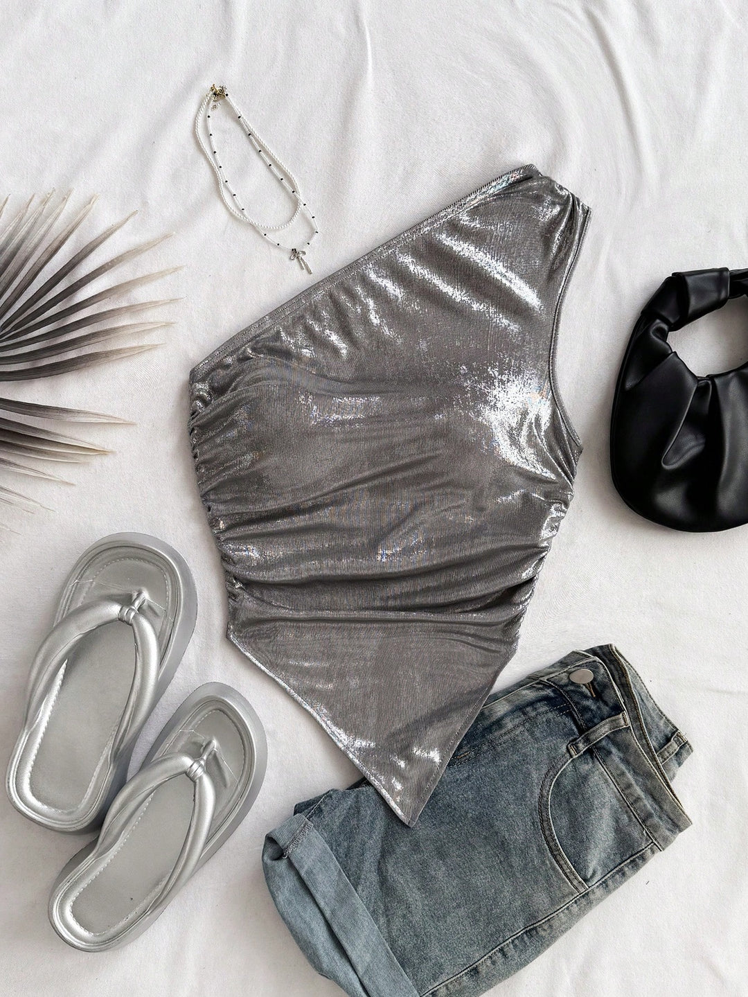 Top SHEIN, argintiu