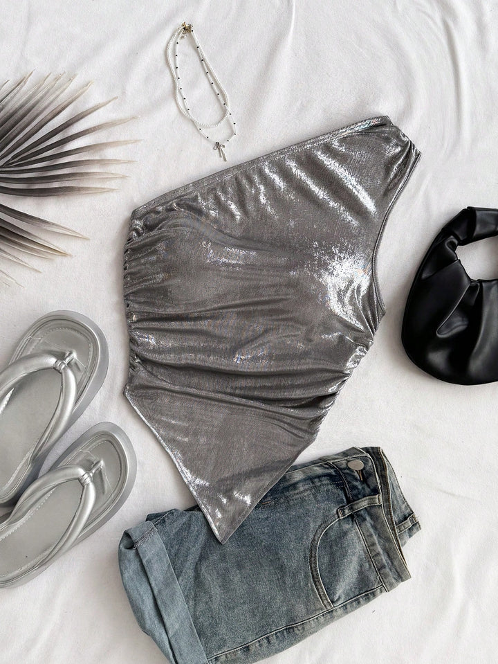 Top SHEIN, argintiu