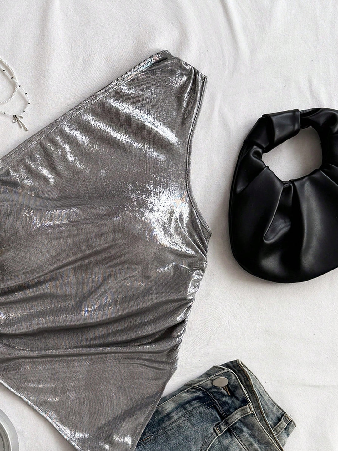 Top SHEIN, argintiu