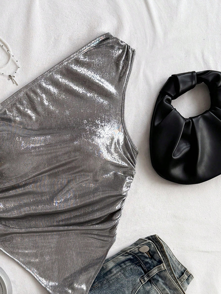 Top SHEIN, argintiu