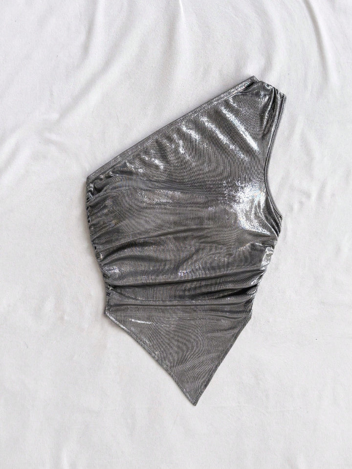 Top SHEIN, argintiu