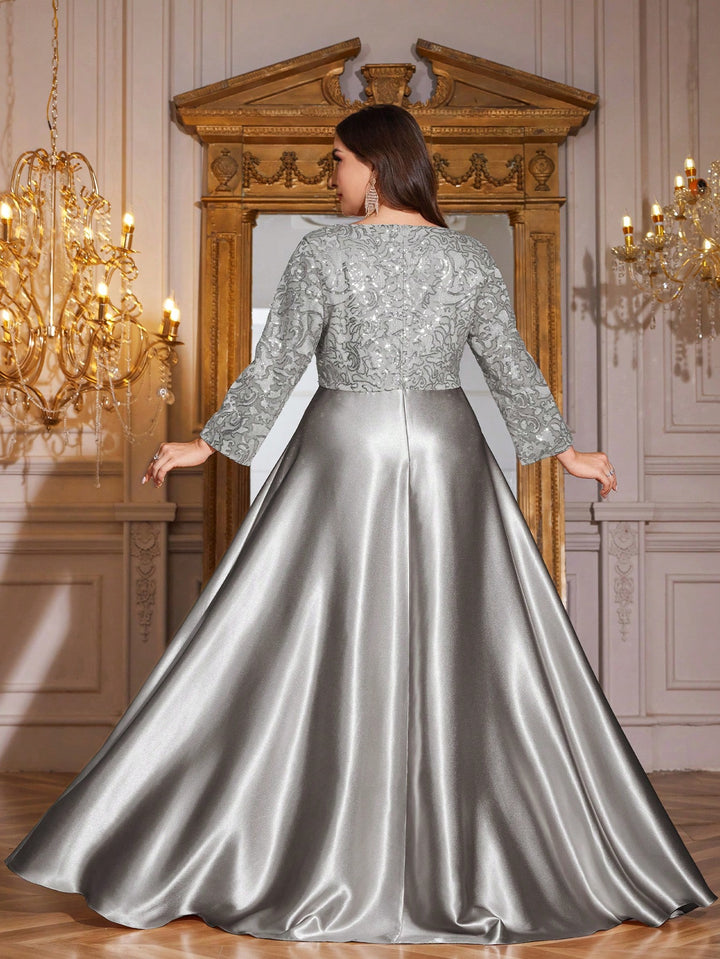 Rochie de ocazie SHEIN, argintiu