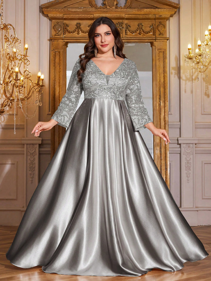 Rochie de ocazie SHEIN, argintiu
