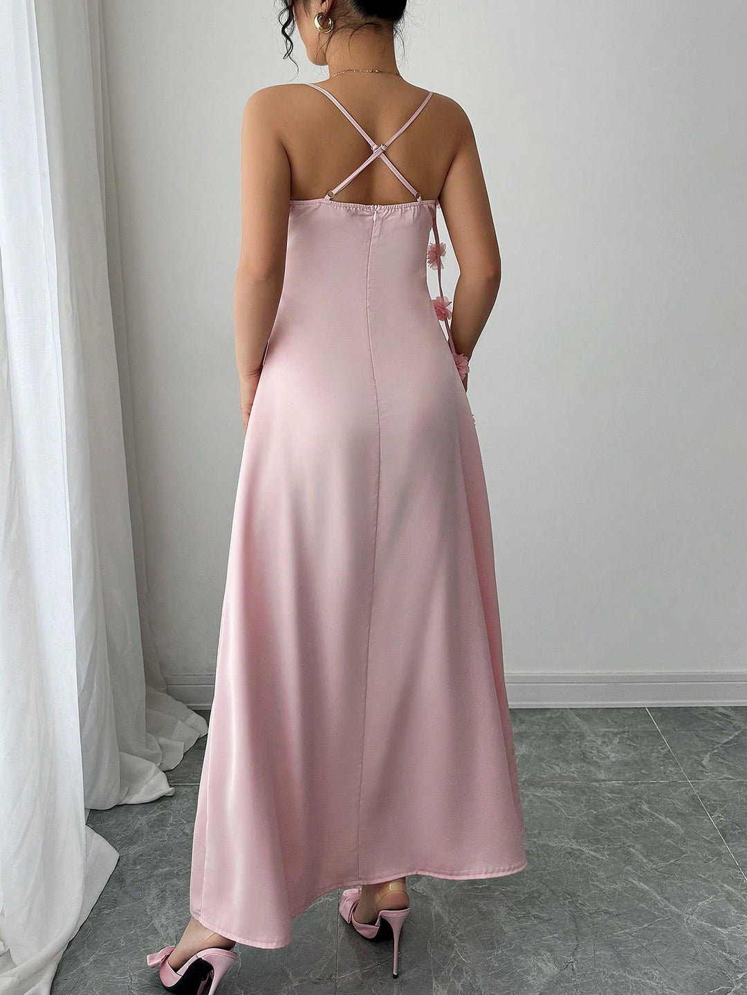 Rochie midi SHEIN, roz