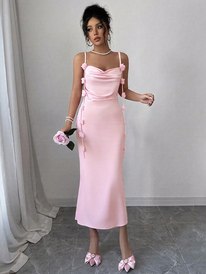 Rochie midi SHEIN, roz