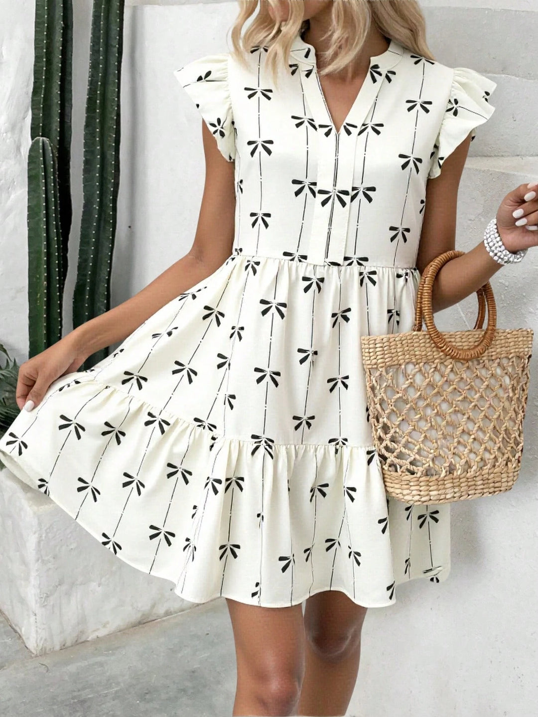 Rochie mini SHEIN, crem
