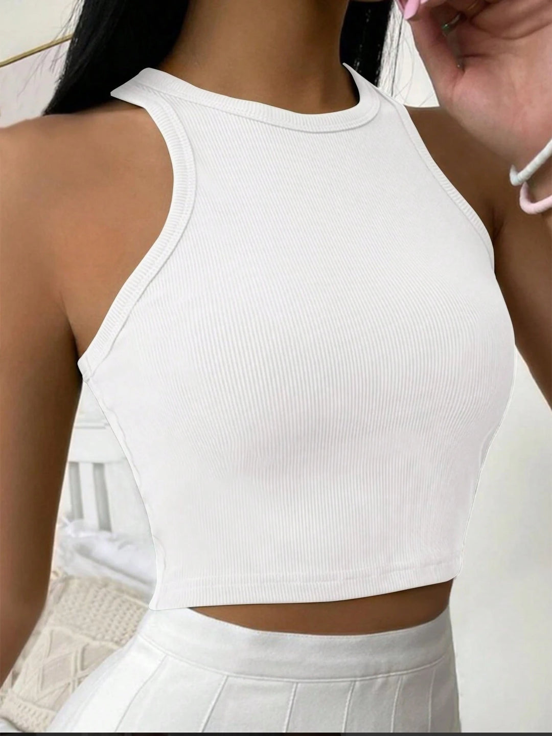 Top SHEIN, alb