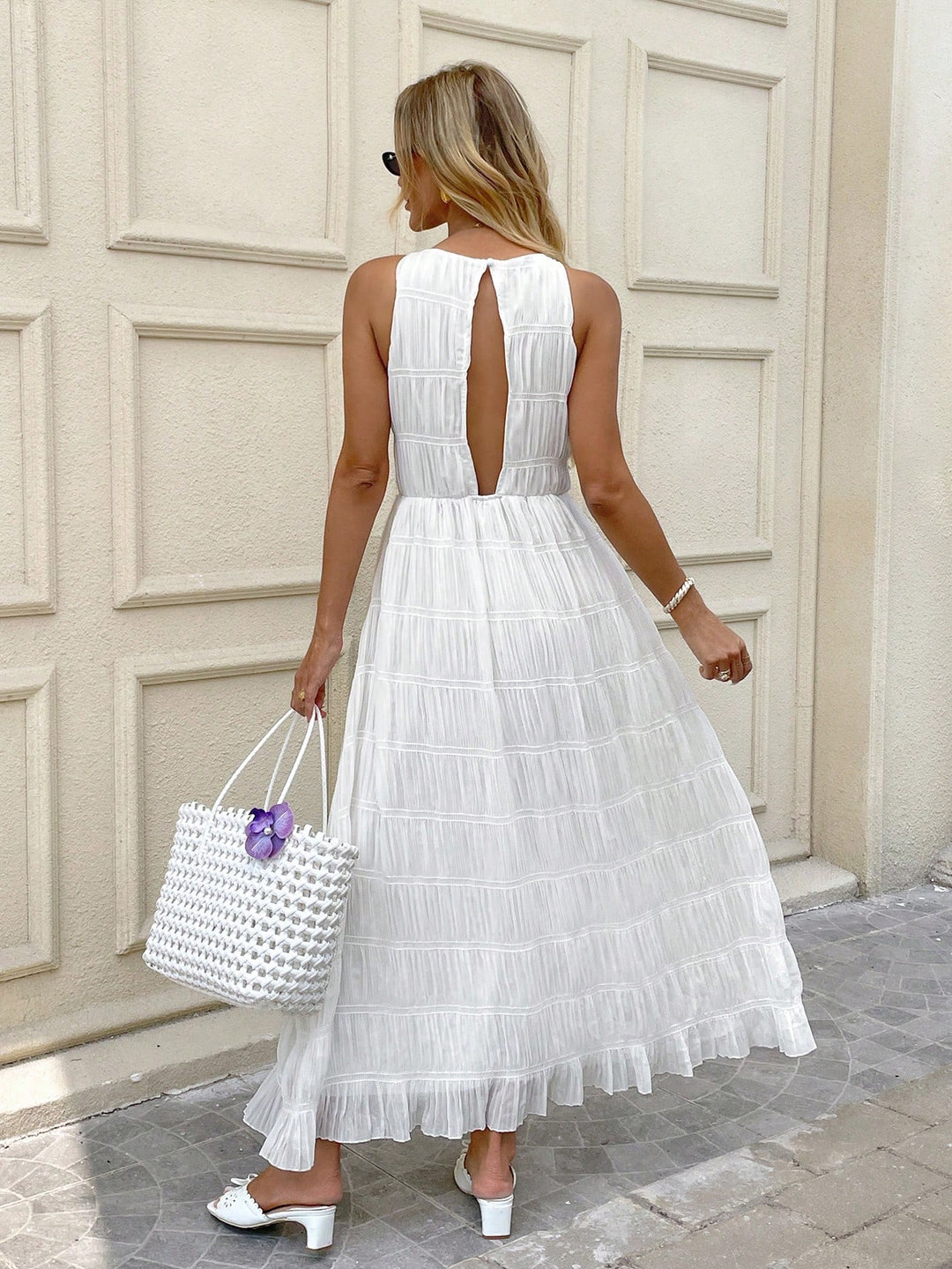 Rochie maxi SHEIN, alb