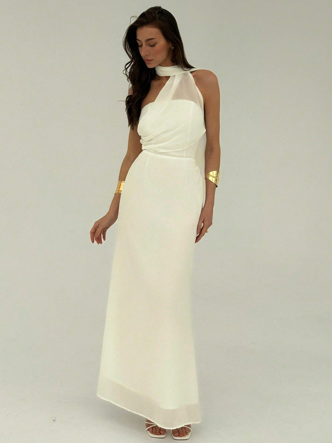 Rochie maxi SHEIN, alb