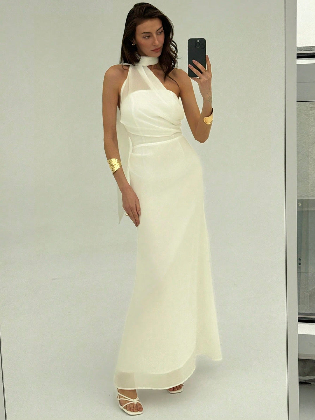 Rochie maxi SHEIN, alb