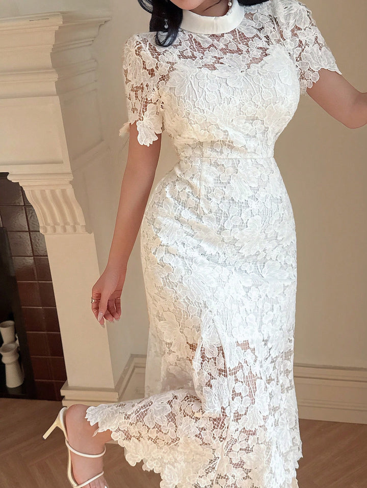 Rochie maxi SHEIN, alb